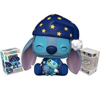 Funko Stitch in PJs brilla en la oscuridad con muñeca Scrump + protector ToyBop: Disney Lilo & Stitch Pop! Figura de vinilo de películas de animación (incluye estuche de coleccionista de lujo con caja