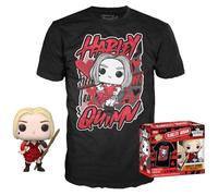 Funko Suicide Squad 2021 Pop! & tee Box (Extra Grande) Harley Quinn Diamond Glitter Collection Pop! Juego de Caja de Figura y Camiseta de Vinilo