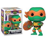 Funko TMNT Mutant Mayhem + Protector: Teenage Mutant Ninja Turtles Pop Movies Figura de vinilo (empaquetado con caja protectora ToyBop Box Protector Collector Case) (Miguel Ángel)