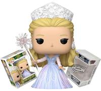 Funko Wicked for Good Glinda en vestido azul con varita + protector ToyBop: Ariana Grande Pop! Figura de vinilo de películas (incluye estuche de coleccionista Pro-Deluxe Pop Protector Caja de regalo)
