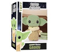Funkogurumi Grogu. El kit de ganchillo no oficial: instrucciones, hilo en 3 colores (63% algodón, 37% poliacrílico), algodón de relleno, aguja de ganchillo de 2,5 mm, ojos de seguridad, marcador de