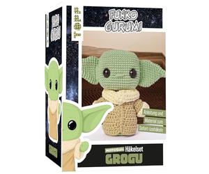 Funkogurumi Grogu. El kit de ganchillo no oficial: instrucciones, hilo en 3 colores (63% algodón, 37% poliacrílico), algodón de relleno, aguja de ganchillo de 2,5 mm, ojos de seguridad, marcador de