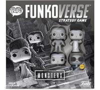 Funkoverse Universal Monsters - Juego de mesa de estrategia para 2-4 jugadores, incluye 4 figuras Funko POP! - Edición limitada de Chase