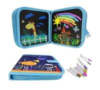 Funkprofi Libro para colorear para niños, Libro Pizarra Infantil,Juguetes y regalos para niños de 2 3 4 5 6 años,reutilizable,lavable,14 páginas 12 bolígrafos (Mundo submarino)