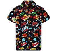 Funky Camisa Hawaiana, BoomBang, multiblack, L