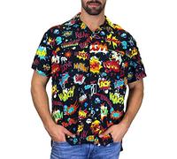 Funky Camisa Hawaiana, BoomBang, multiblack, S