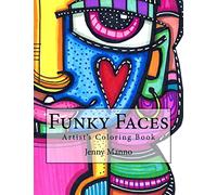 Funky Faces: Adult Coloring Book