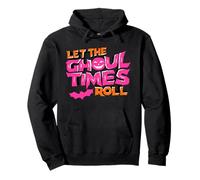 Funky Groovy Hippe Halloween, Deja Que los Tiempos del Fantasma rueden Sudadera con Capucha