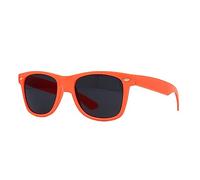 Funky Junque Gafas de sol para mujer y hombre, polarizadas, clásicas, retro, modernas, para despedida de soltera, sólidas, lisas, Sólido - Naranja Neón, Talla única