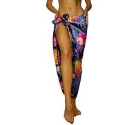 Funky Pareo Sarong Camisola Encubrimiento Hawaiano, Pineapple, Negro Gris, Grande