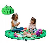 Funky Planet Bolsa de almacenamiento de juguetes para Lego - Bolsas de organizador - Alfombra de juego para niños de 60 pulgadas (150 cm) - Organizador portátil de juguetes para niños