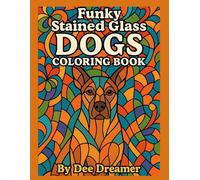 Funky Stained Glass Dogs Coloring Book