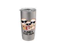 Funky Toe Jam Divertido Juego de palabras con música Vaso térmico de acero inoxidable de doble pared