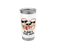 Funky Toe Jam Divertido Juego de palabras con música Vaso térmico de acero inoxidable de doble pared
