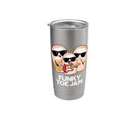 Funky Toe Jam Divertido Juego de palabras con música Vaso térmico de acero inoxidable de doble pared