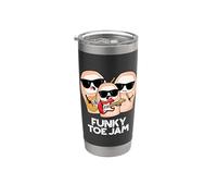 Funky Toe Jam Divertido Juego de palabras con música Vaso térmico de acero inoxidable de doble pared