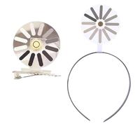 Funkycharmlab - Pinza giratoria para el pelo, accesorio para el cabello con símbolo de cerebro creativo para mujeres, horquilla divertida para fiestas, programadores y uso diario (diadema + horquilla