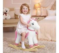 FUNLIO Caballo a balancín Unicornio para bebés, Caballo a balancín Unicornio Hada arcoíris para niños 1-3 años, Animal a balancín Relleno, Fácil de ensamblar, Certificado CPC - Pequeño