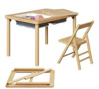 FUNLIO Juego de Mesa y Silla sensorial, Plegable