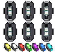 Funmo Luces estroboscópicas para Drone, 6 piezas 7 colores luz anticolisión y advertencia para motocicletas, dirt bikes, bicicletas eléctricas y RC cars