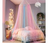 Funmo Mosquitera para Cama,Dosel de Arco Iris, mosquitera Cama niña, (60 * 250 * 1250),Anti Mosquito Cama Canopy,Red de Cama Colgante para Acampar, hogar, jardín