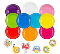 Funmo - Platos de cartón de 100 unidades, redondos, lisos, 18 cm, desechables, para fiestas y ocasiones especiales