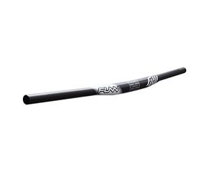 Funn Full On Manillar Riser, 31.8mm, Ancho 810mm, Rise 7mm (Negro) | aleación AL6061 triple butted, backsweep corto, anodizado chorreado, para trail, enduro, MTB, BMX y carretera