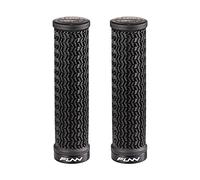Funn Holeshot Puños para Bicicleta de Montaña con Abrazadera de Bloqueo Único, Puños de Bicicleta Ligeros y Ergonómicos con Diámetro Interior de 22 mm (Negro)