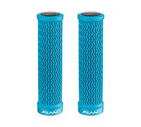 Funn Holeshot Puños para Bicicleta de Montaña con Abrazadera de Bloqueo Único, Puños de Bicicleta Ligeros y Ergonómicos con Diámetro Interior de 22 mm (Turquesa)