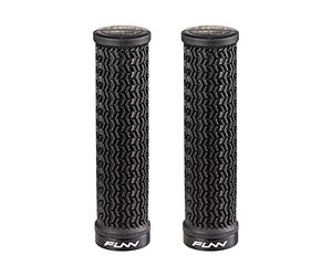 Funn Holeshot Puños para Bicicleta de Montaña con Abrazadera de Bloqueo Único, Puños de Bicicleta Ligeros y Ergonómicos con Diámetro Interior de 22 mm (Negro)