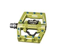 Funn Mamba S Pedales Automáticos MTB, Una Cara, Calas SPD (Verde)