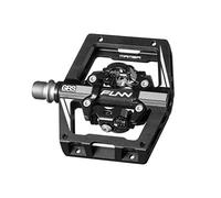 Funn Mamba S Pedales MTB con Calas, Pedales de Bicicleta de Montaña de Plataforma Compacta de Doble Cara con Clip, Compatibles con Calas SPD (Negro)