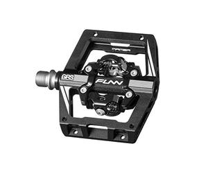 Funn Mamba S Pedales MTB con Calas, Pedales de Bicicleta de Montaña de Plataforma Compacta de Doble Cara con Clip, Compatibles con Calas SPD (Negro)