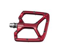 Funn Python Pedales Planos de Bicicleta - Pedales de Bicicleta de Plataforma Ancha para BMX/MTB Bicicleta de Montaña, Eje de CrMo de 9/16 Pulgadas (Rojo)