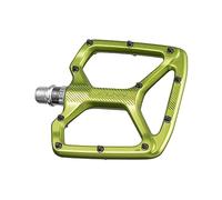 Funn Python Pedales Planos de Bicicleta - Pedales de Bicicleta de Plataforma Ancha para BMX/MTB Bicicleta de Montaña, Eje de CrMo de 9/16 Pulgadas (Verde)