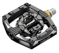 Funn Ripper Pedales para Bicicleta de Montaña con Calas, Mecanismo de Clip Rocker/Clip de Resorte Cargado, Compatible con Calas SPD, Pedales de Bicicleta con Eje de 9/16 de Cromo Molibdeno (Negro)