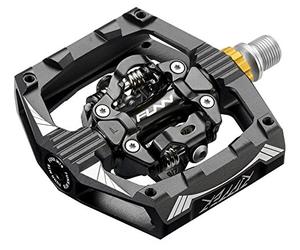 Funn Ripper Pedales para Bicicleta de Montaña con Calas, Mecanismo de Clip Rocker/Clip de Resorte Cargado, Compatible con Calas SPD, Pedales de Bicicleta con Eje de 9/16 de Cromo Molibdeno (Negro)