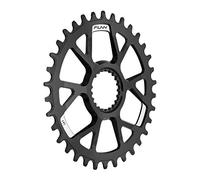 Funn Solo DS Plato Narrow Wide, Shimano Direct Mount | AL7075 CNC de una pieza, para bielas M9100 a M6100, dientes alternos, retención segura de cadena