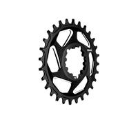 Funn Solo DX Plato Estrecho Ancho para Cadena de 9-12 Velocidades, Compatible con Bielas de Montaje Directo SRAM, Desplazamiento de 6mm, Plato de Cadena de Velocidad Única (28 Dientes, Negro)