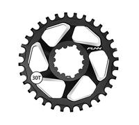 Funn Solo DX Plato Estrecho Ancho para Cadena de 9-12 Velocidades, Compatible con Bielas de Montaje Directo SRAM, Desplazamiento de 3mm, Plato de Cadena de Velocidad Única (30 Dientes, Negro)