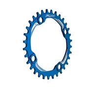 Funn Solo Narrow Wide Plato para Cadena de 9 10 11 12 Velocidades, Compatible con Bielas de Interfaz BCD de 104 mm, Plato de Cadena de Velocidad Única9-12 (32 Dientes, Azul)