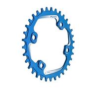 Funn Solo Plato Estrecho Ancho para Cadena de 9 10 11 12 Velocidades, Compatible con Bielas de Interfaz BCD Asimétrica de 96mm, Plato de Cadena de Velocidad Única9-12 (34 Dientes, Azul)