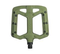 Funn Taipan Pedales Planos MTB Plástico, Eje CrMo | termoplástico reforzado con fibra, cóncavo 105x100x14mm, 6 pines de aleación/cara, aprox 380 g, BMX y gravel