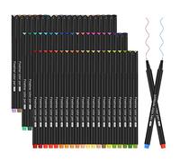 Funnasting Fineliner Bolígrafos 60 Colores Rotuladores Punta Fina, Juego de Bolígrafos de 0,4mm para Diario, Notas de Escritura, Cómics, Dibujos, Libros para Colorear