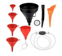 Funnels for Automotive Use, Manual Siphon Pump, Hose Funnel | Removable Nozzle And Filter Water Kerosene Petroleum Motor Oil Filling Cars Trucks SUVs, Motorcycles, Kitchen