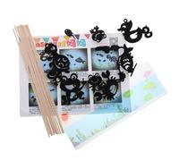 FUNNETOYU 1 Juego de Figuras de Sombras para Preescolar Pegatinas Multifuncionales en Papel Negro para Aprendizaje Interactivo y Representación en Jardín de Infancia