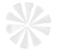 FUNNETOYU 10 Boquillas para Pegamento de Plástico Blanco Punta Fina y Uso Conveniente, Paquete de 10 Piezas para Artes y Reparaciones Capacidad para 100ml