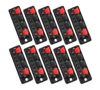 FUNNETOYU 10 Clips de Terminales de Cable para Altavoces Estéreo Conector de Altavoz Grande Clips para Cables LED y Sonido 10 Piezas Material ABS Resistente Uso en Pruebas y Conexiones