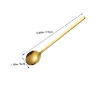 FUNNETOYU 10 Piezas Cucharas Multifunción de Acero Inoxidable con Mango Ergonómico para Café Té Helado Postres y Cócteles Resistentes y Versátiles para Uso Doméstico y Profesional
