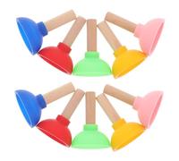 FUNNETOYU 10 Piezas Mini Desatascadores Coloridos para Trucos de Accesorio para Baño y Casa de Muñecas Juguete Divertido con Ventosa para Bromas